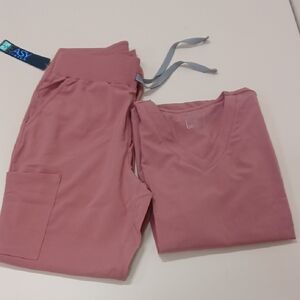 Mauve Easy Stretch Scrub Set NWT